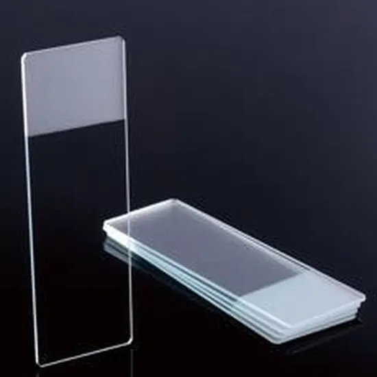 Lâminas de microscópio de laboratório plano de alta qualidade, vidro usado para exame de slides de patologia